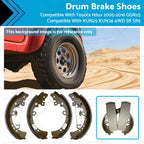 4x Drum Brake Shoes for Toyota Hilux GGN25 KUN25 KUN26 4WD SR5 (2005–2016)