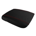 Leather Console Armrest Cover for Cadillac Escalade (2002–2006) Red Stitch