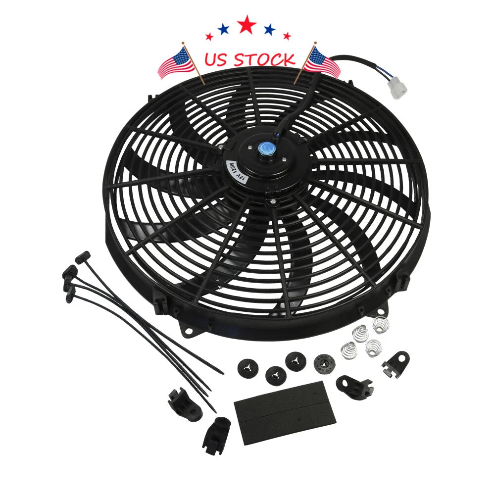 16 Inch Slim Electric Radiator Cooling Fan with Mount Kit