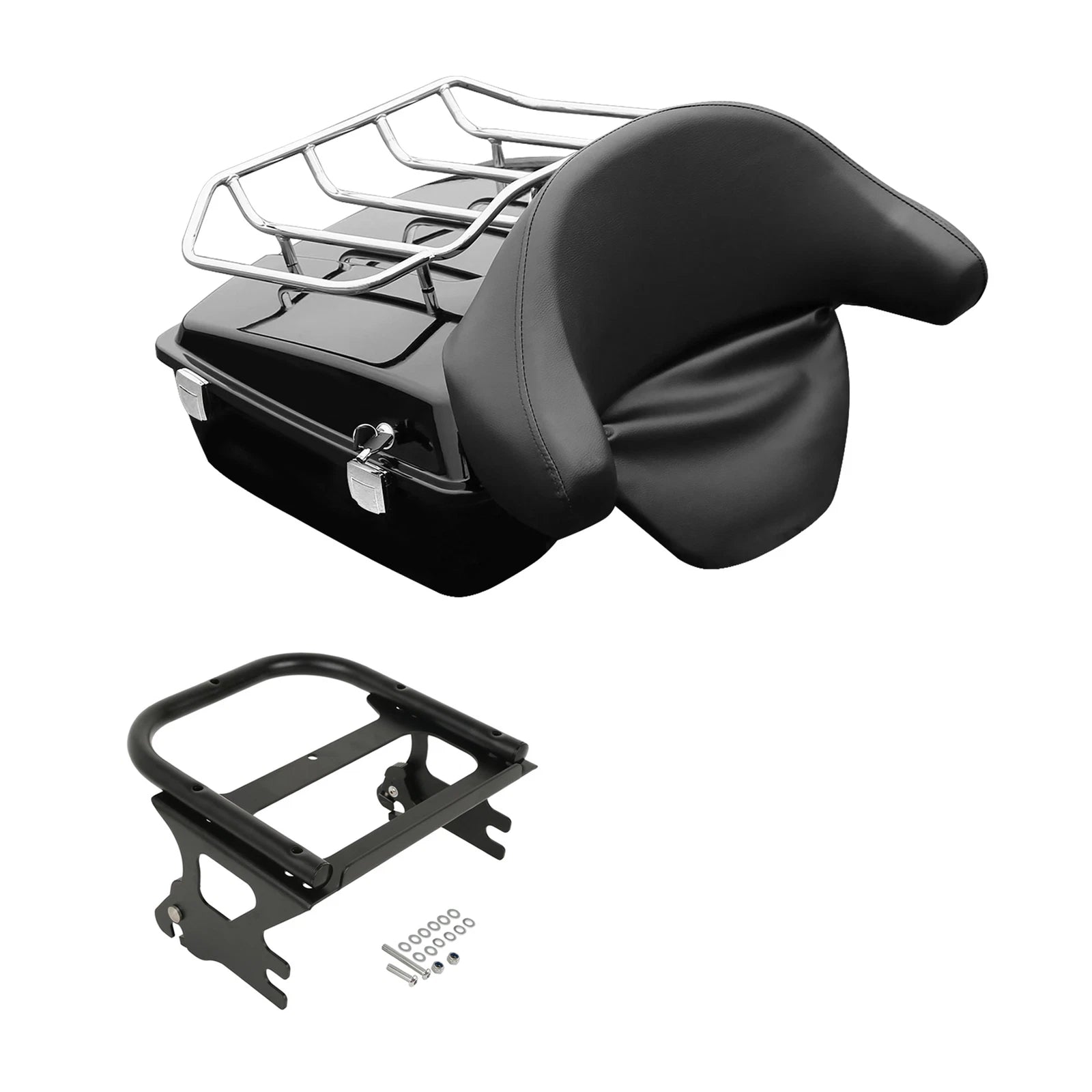 Trunk Backrest Pad Mount Rack for Harley Touring FLHT (1997–2008)