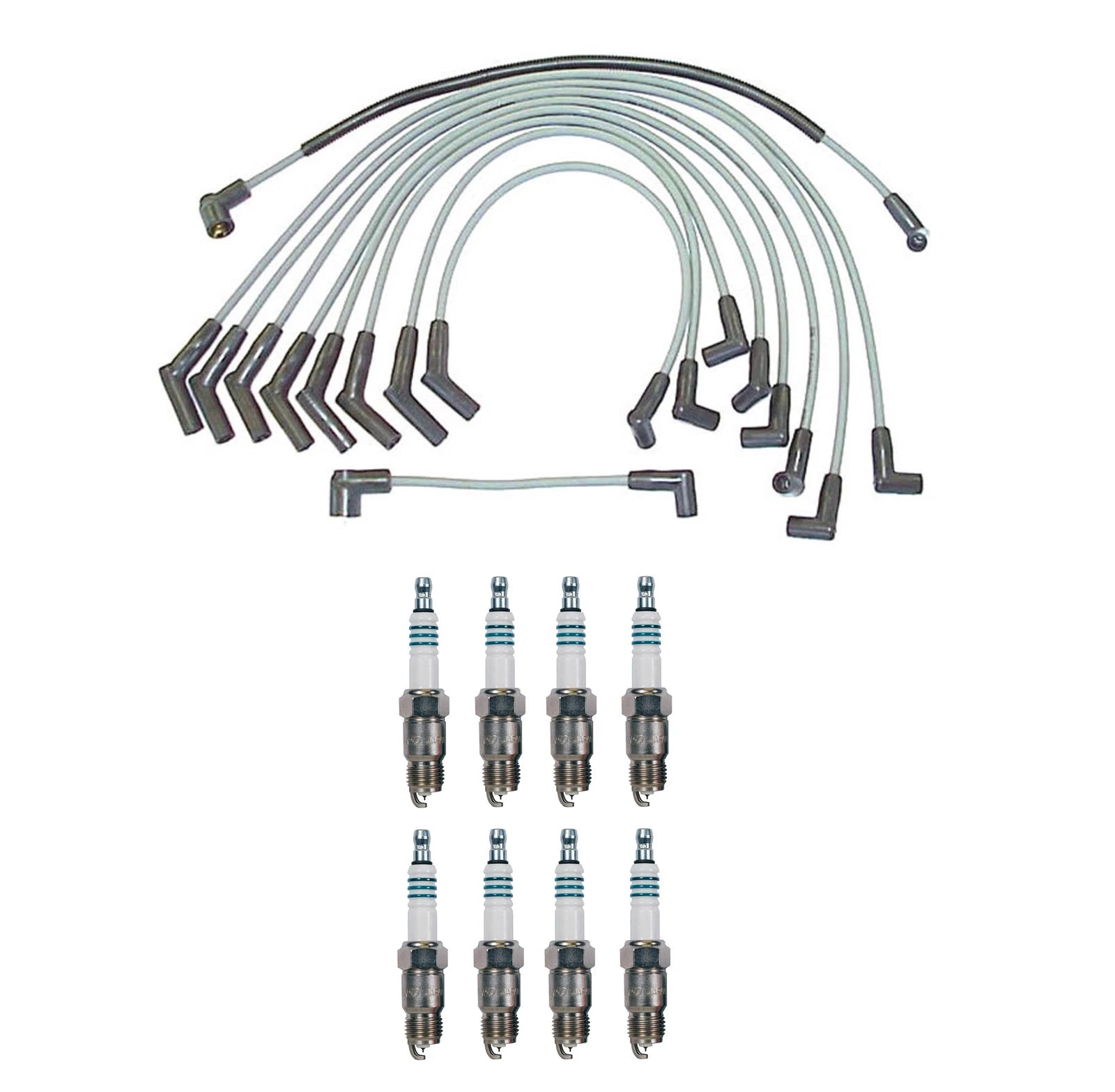 Denso 8mm Wire Set & 8 Iridium Power Spark Plugs Kit for Ford Mercury V8