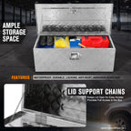 Diamond Tread Aluminum Recessed Side Handle Tool Box 30.3"x13"x10.2"