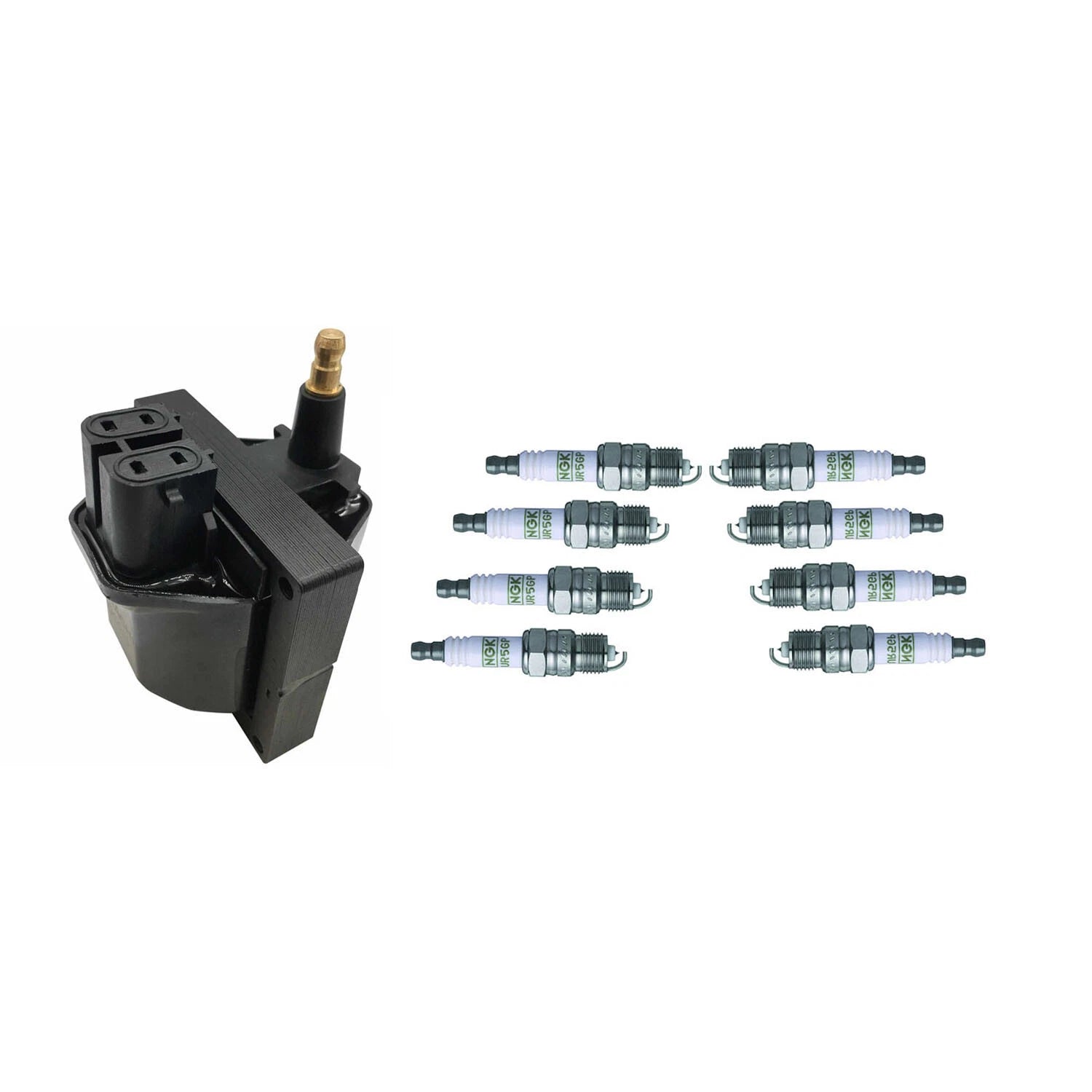 Set of 8 Hitachi Ignition Coils & NGK Platinum Spark Plugs for C1500 2500 3500 P30 V8