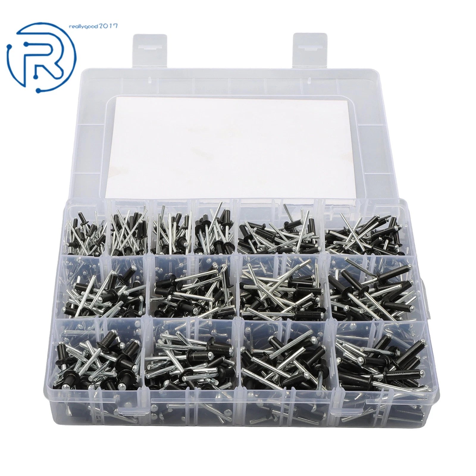 500-Pack Aluminum Rivet Kit (3/32", 1/8", 5/32", 3/16")