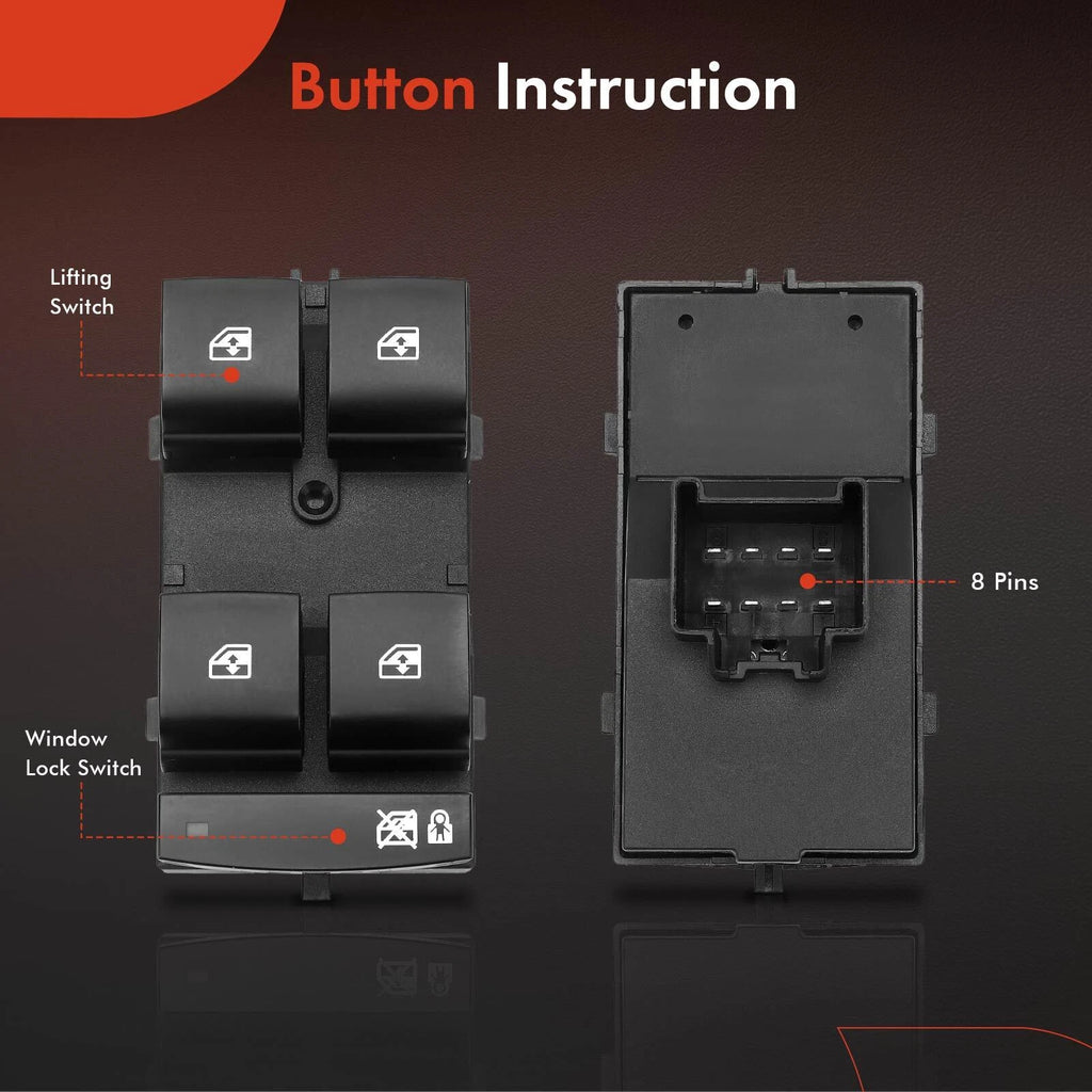 Power Window Switch for Chevy Malibu (2013-2015) and Cruze (2011-2012)
