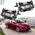 Pair of Chrome Bumper Fog Lights for Nissan Versa (2020–2021)