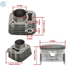 Cylinder Piston Gasket Kit for Kawasaki KLF250-A Bayou 250 (2003–2011)