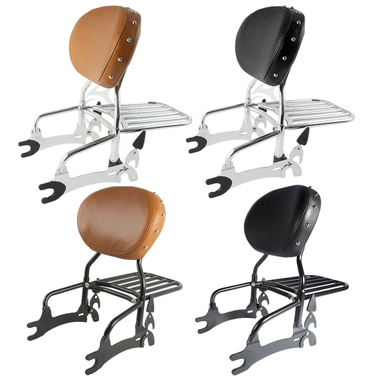 Sissy Bar Backrest Pad Luggage Rack for Indian Chief Classic Vintage (2014–2018)