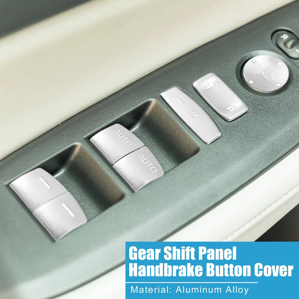 10pcs Window Switch Button Cover for Honda Accord (2018–2023) Silver Tone