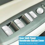 10pcs Window Switch Button Cover for Honda Accord (2018–2023) Silver Tone