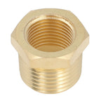 Brass Pipe Fitting Connector Adapter 1/8 NPT, 3/8 NPT, 1/4 NPT, 1/2 NPT