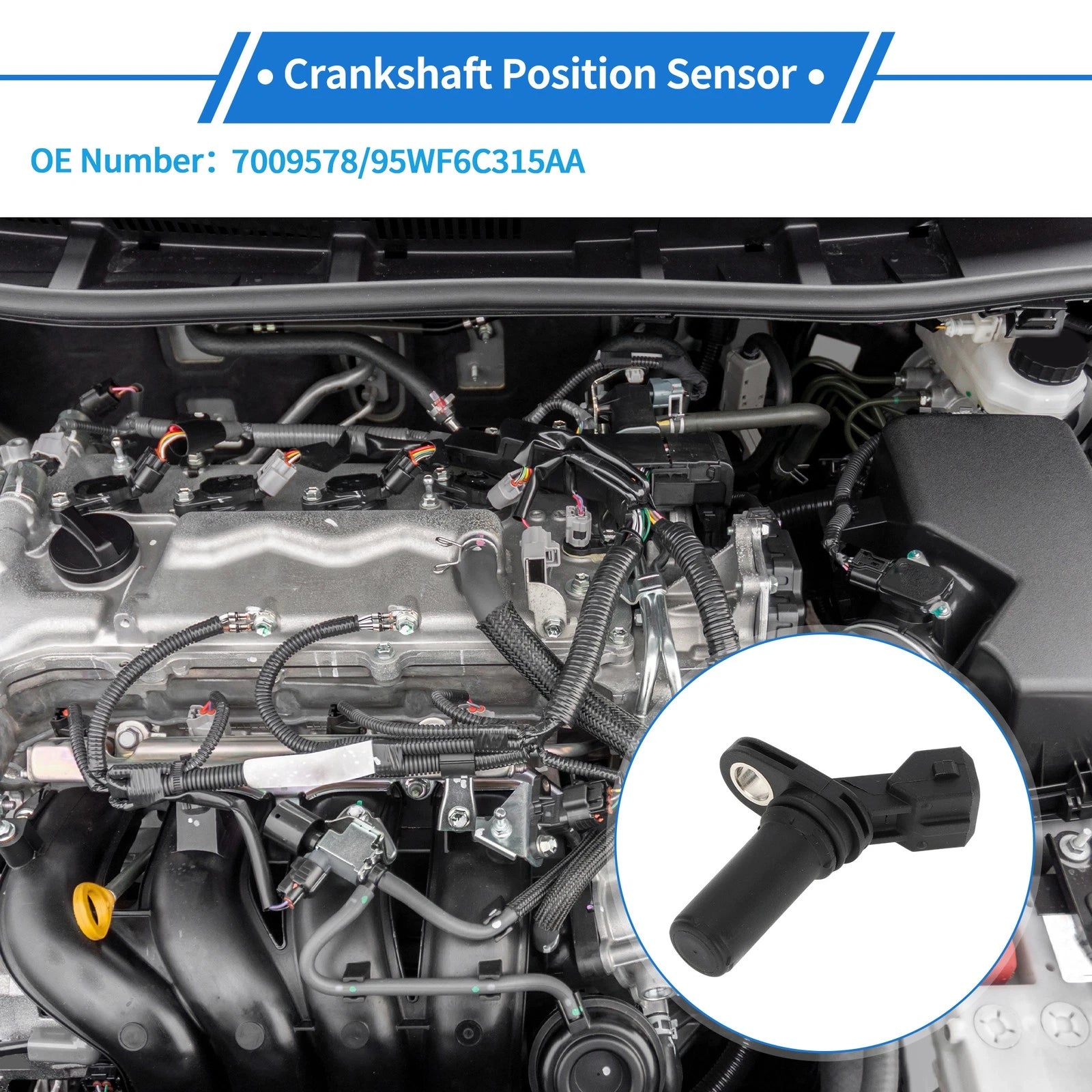 Crankshaft Position Sensor for Ford Escort Mk5 1.8i 16V (1993–1995) No. 95WF6C315AA