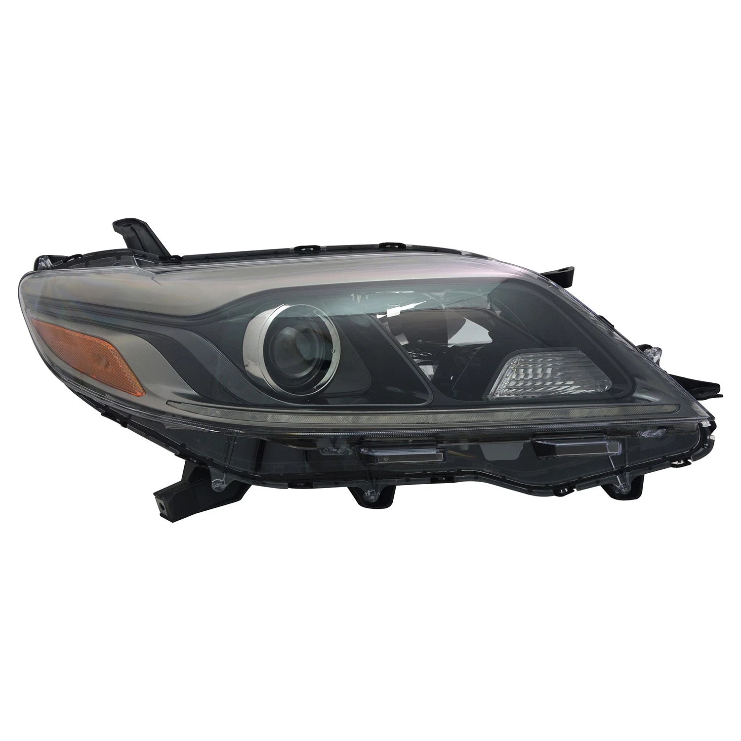 Replacement Passenger Side Halogen Headlight Assembly w/LED Daytime Running Lamp
