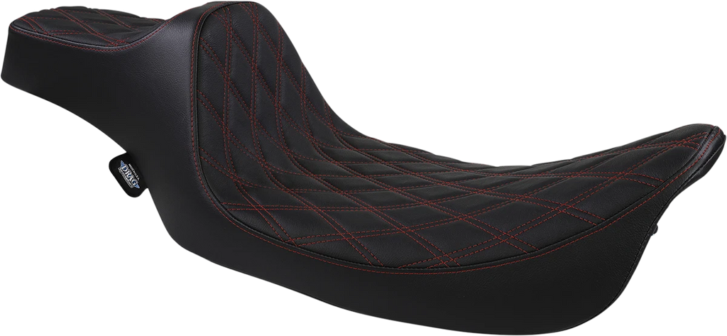 Extended Reach Predator III Seat for Harley Davidson (2000–2023) - Black, Double Diamond