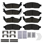 8pcs Brake Pads Set for Lincoln Mark LT (2006–2008) D1083 D1012
