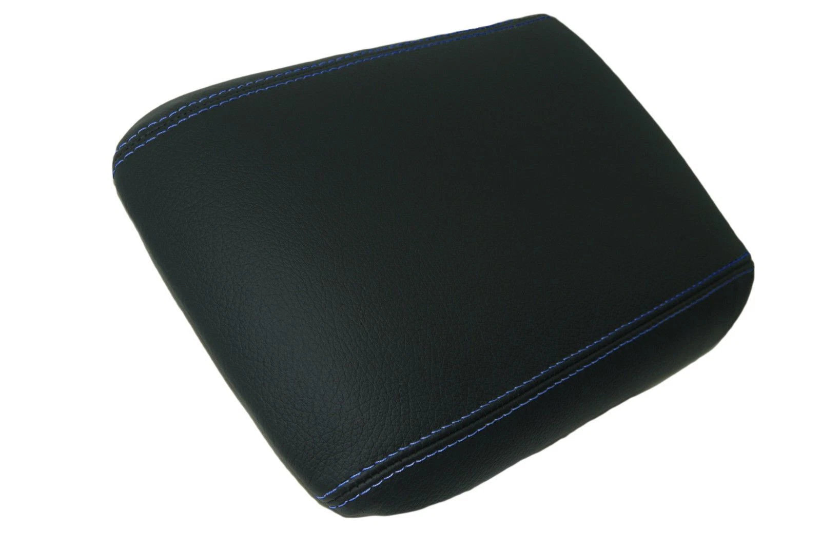 Leather Synthetic Console Armrest Cover for Ford Mustang (2005–2009) Blue Stitch
