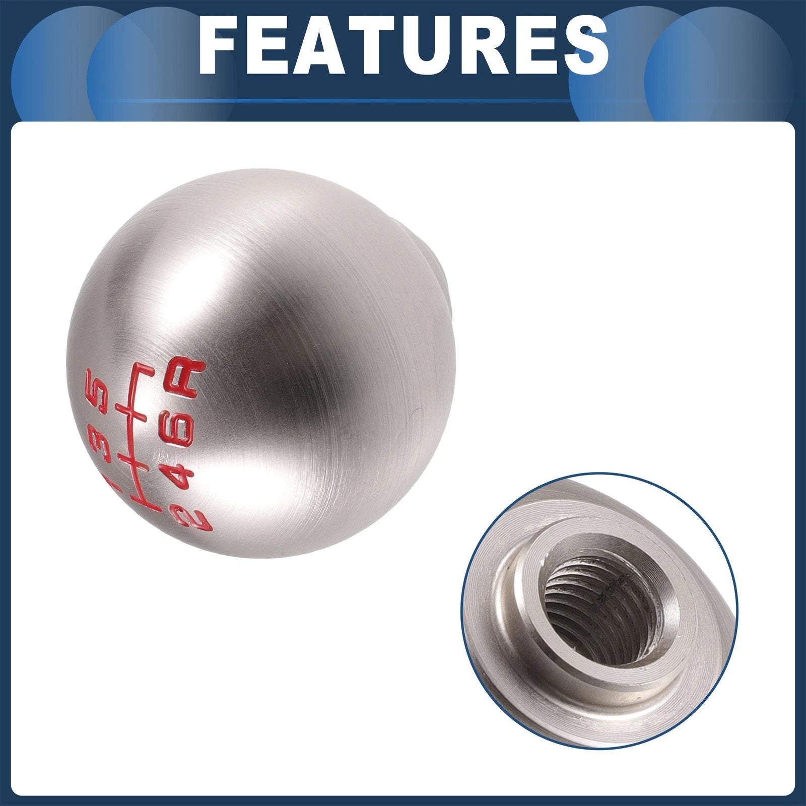 Set of 1 Aluminum Alloy 6 Speed Manual Shift Knob for Honda Accord (1990–1997)