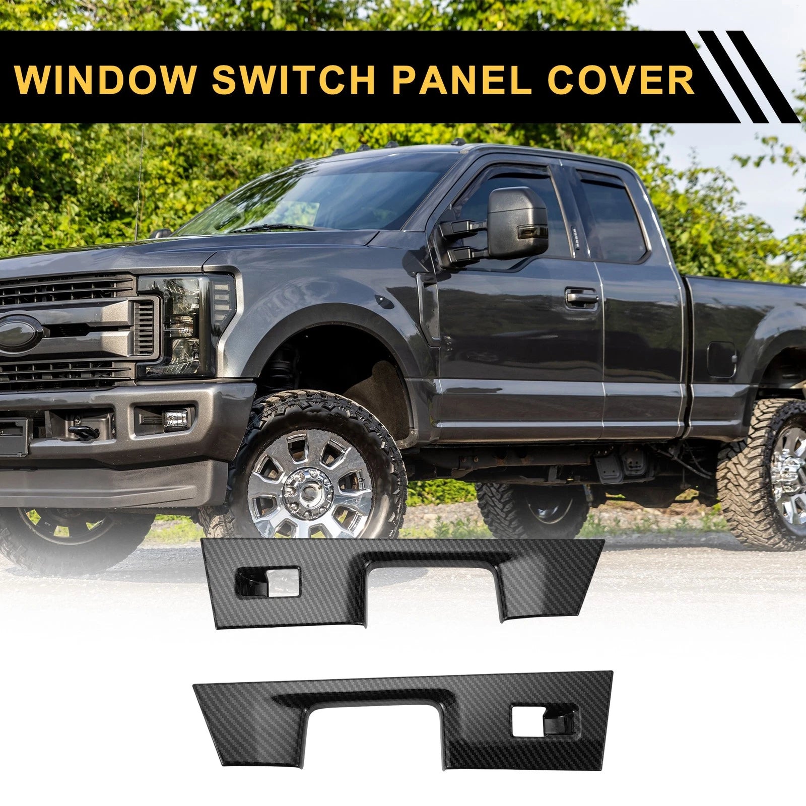 Set of 1 Rear Door Window Switch Panel Cover Trim for Ford F-150 (2021–2024)