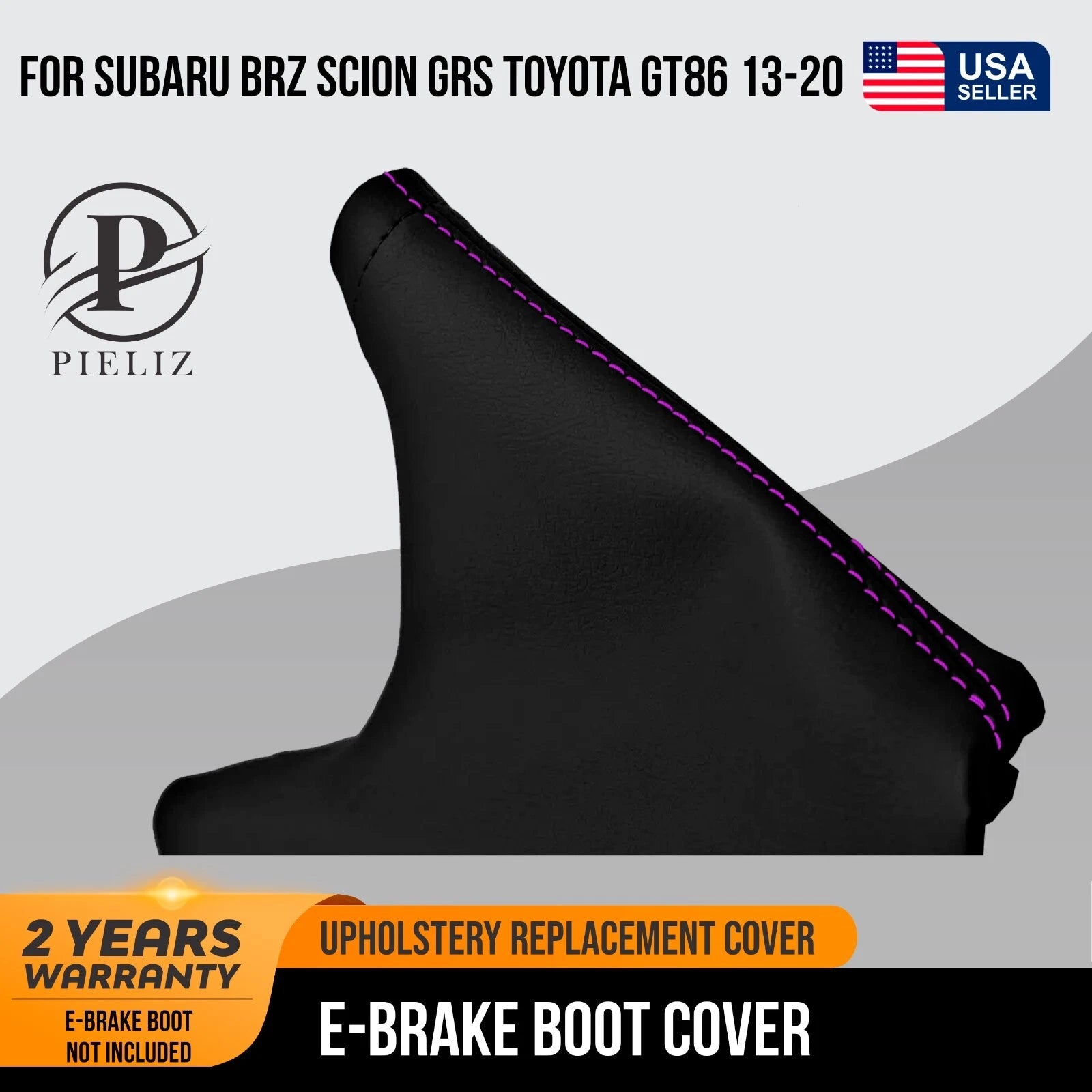 E Brake Boot Cover for Subaru BRZ Scion GRS Toyota (2013–2020) Purple Stitch