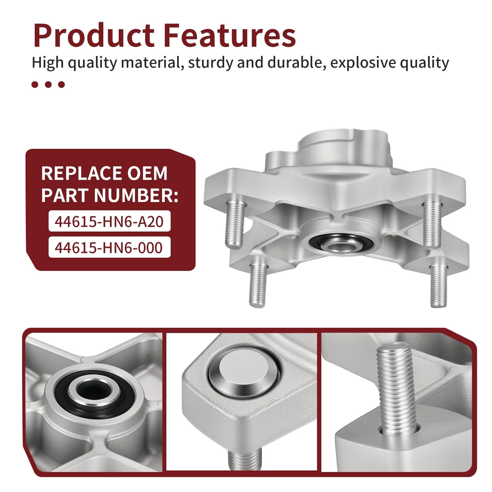 Wheel Hub for Honda Sportrax 250, 400 TRX250EX/X, TRX400EX/X (2001–2007)