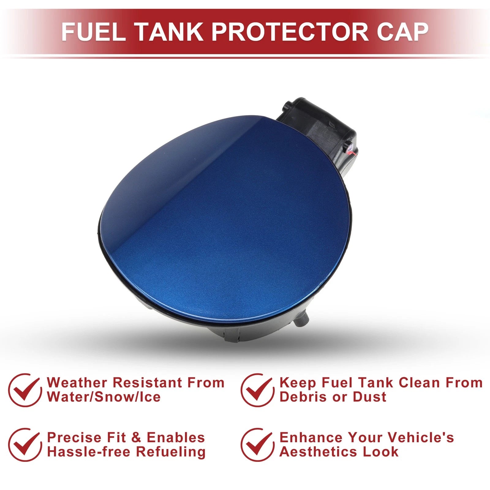 Fuel Tank Door Cap for Volkswagen Tiguan (2010–2019) - Blue Filler Flap Cover