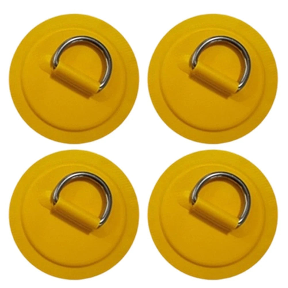 Inflatable Boat D Ring Storage Patches Set of 4 Stainless Steel 6.5CM