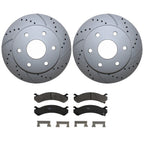 Front Brake Kit 305mm Drilled Rotors & TRW Metallic Pads for Silverado Sierra 1500 (2007–2013)