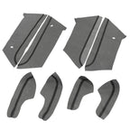 8Pcs Door Panel Armrest Cover for Honda Civic (2016–2020) Black Red Line