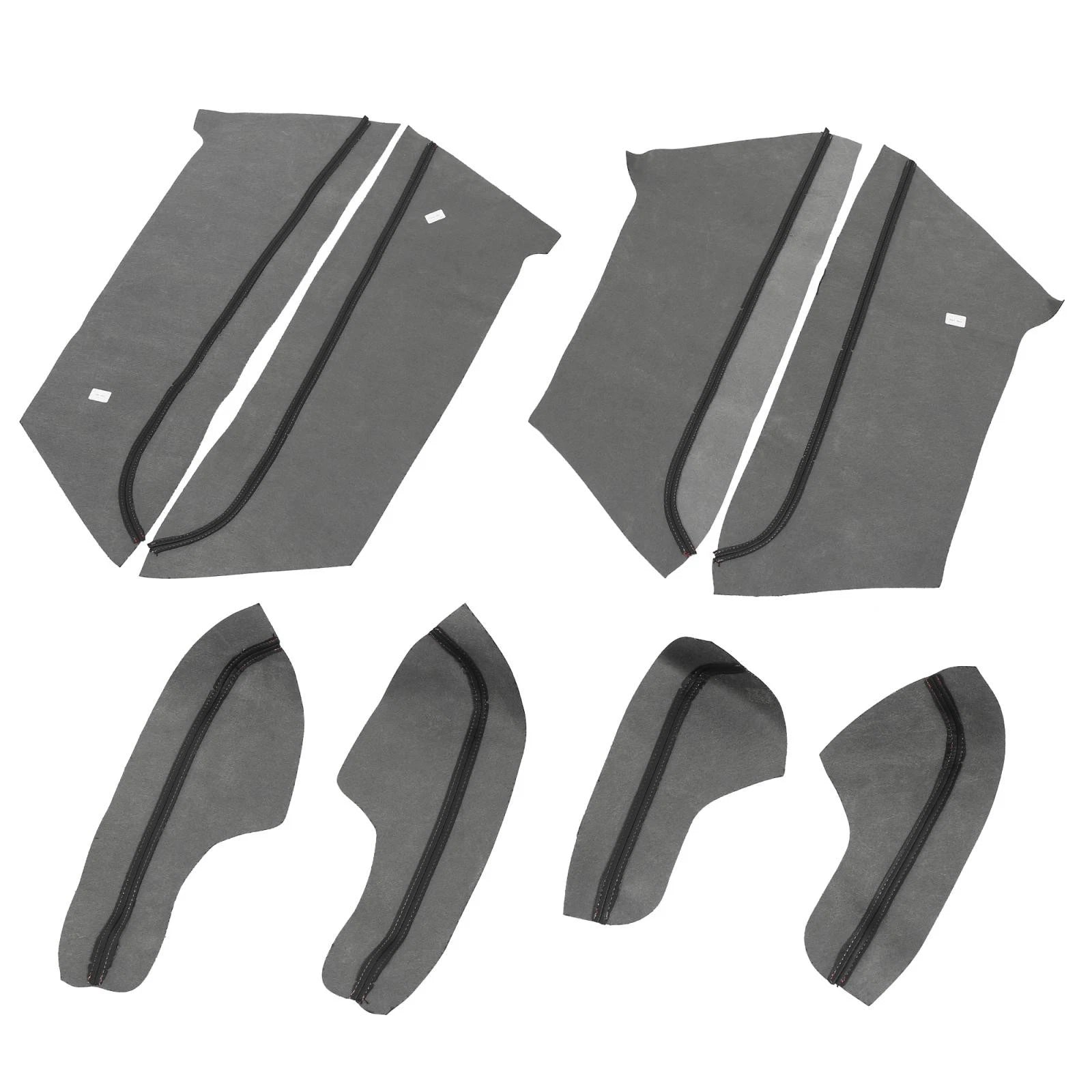 8Pcs Door Panel Armrest Cover for Honda Civic (2016–2020) Black Red Line