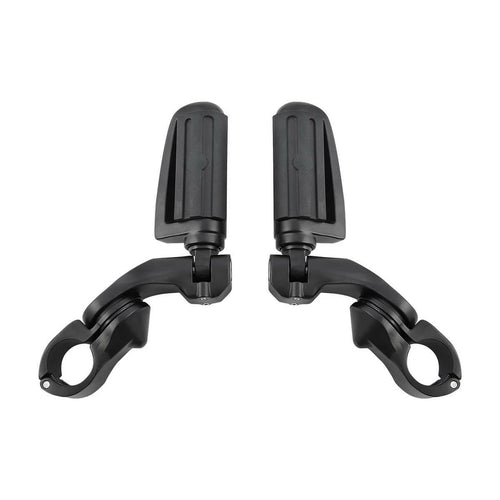 1 1/4'' 32mm Matte Black Short Angled Highway Bar Pegs for Motorcycle