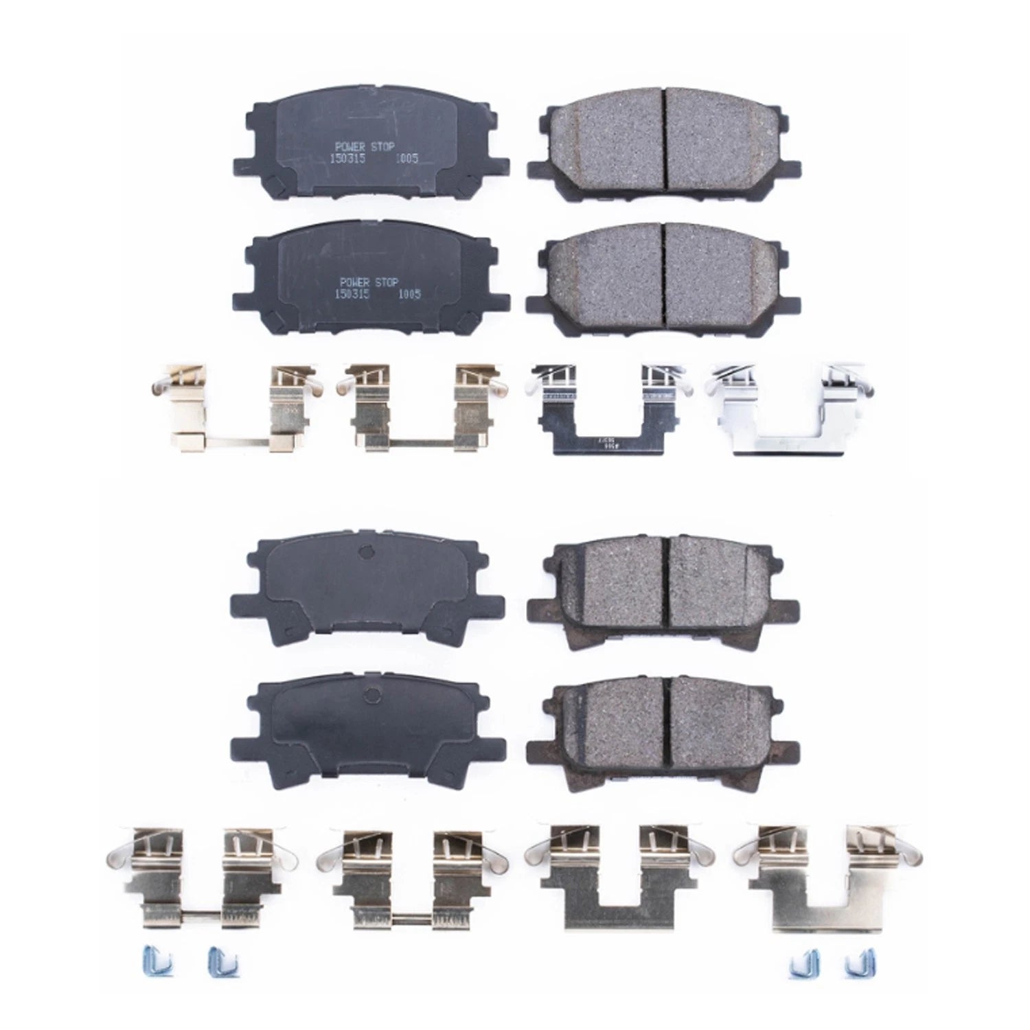 PowerStop Front & Rear Carbon Fiber Ceramic Brake Pads Kit for Highlander (2014–2019)