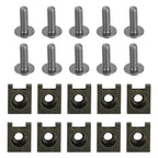 10x Aluminum M6x20mm Screen Bolts & Spring C Clips for Honda Motorcycle
