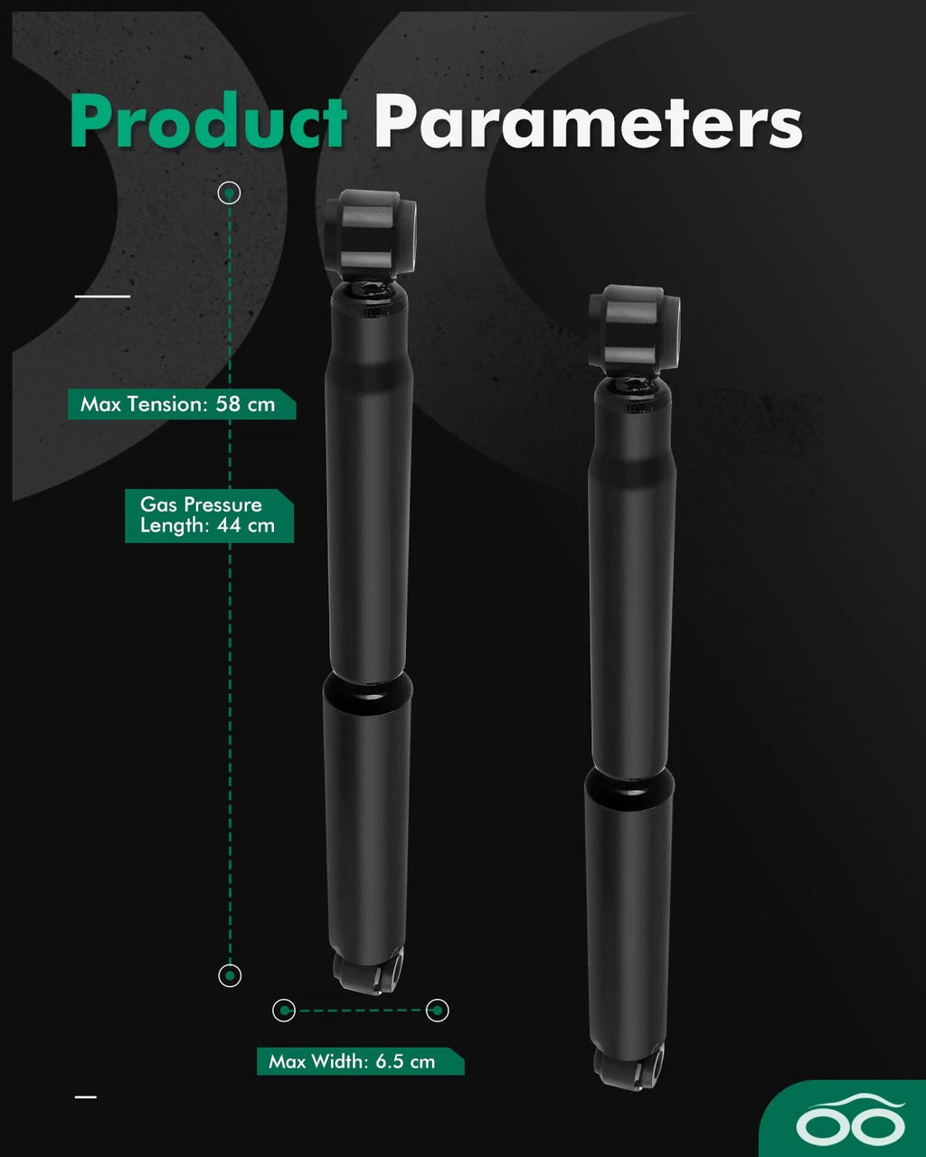 Rear Shocks Struts for Toyota Tacoma 4WD (1995–2004)