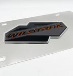 Chrome License Plate Frame with 3D Ford Bronco Wildtrak Logo for Ford Bronco (2021–2024)