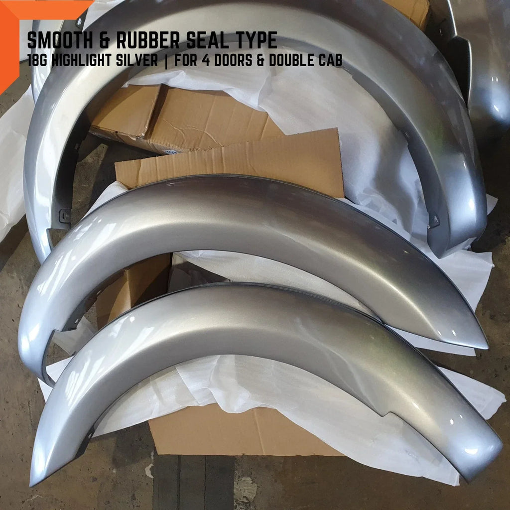 18G Silver Fender Flares for Ford Ranger Ute T6 PX (2012-2015)