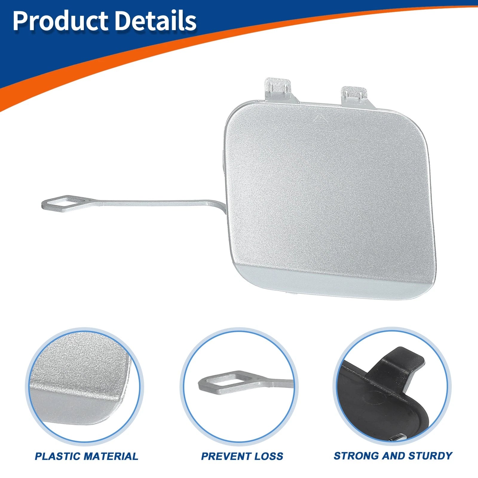 Tow Hook Cover for Mercedes-Benz GLA (2014–2020) No.A1568854922 Silver