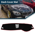 Dashboard Cover Mat for BMW 5 Series F10 F11 (2010–2017) Black Red