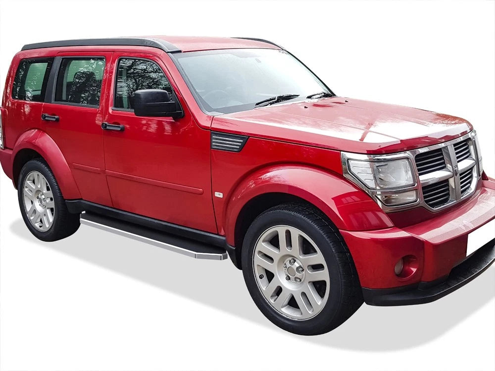 6" Polished iBoard Side Step Nerf Bar for Dodge Nitro (2007-2012)