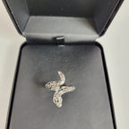 Sterling Silver Snake Ring with Stones for Harley-Davidson (Womens)