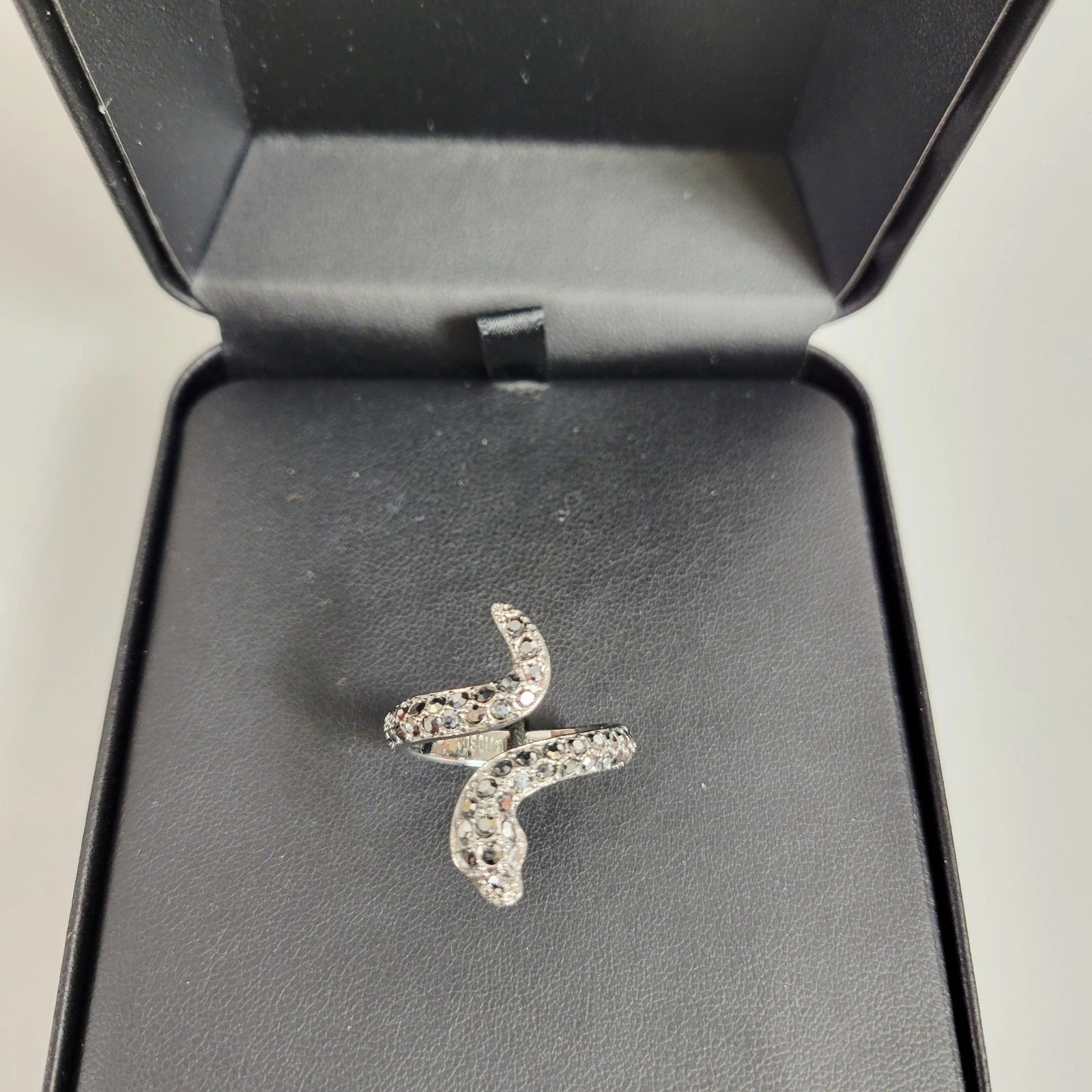 Sterling Silver Snake Ring with Stones for Harley-Davidson (Womens)