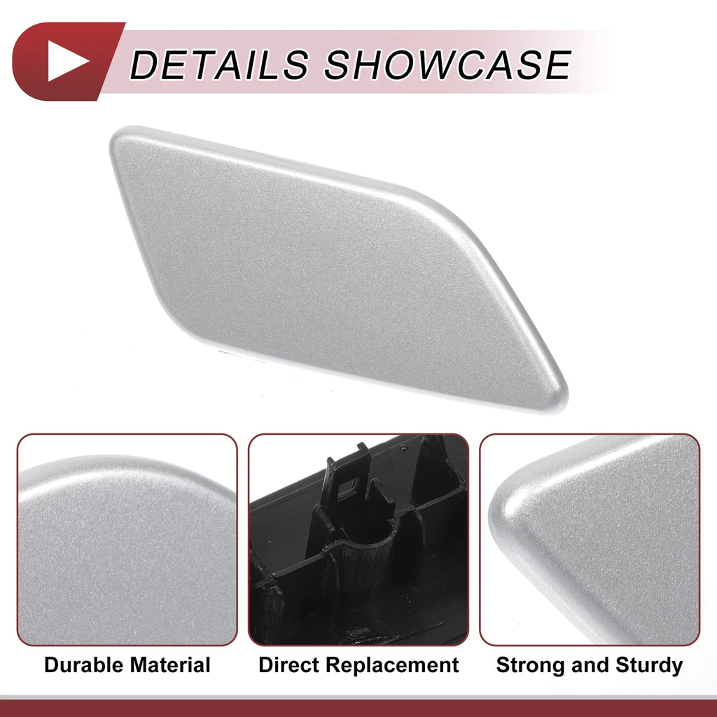 Front Right Washer Nozzle Cover Cap for Subaru Forester (2022–2024) Silver Tone