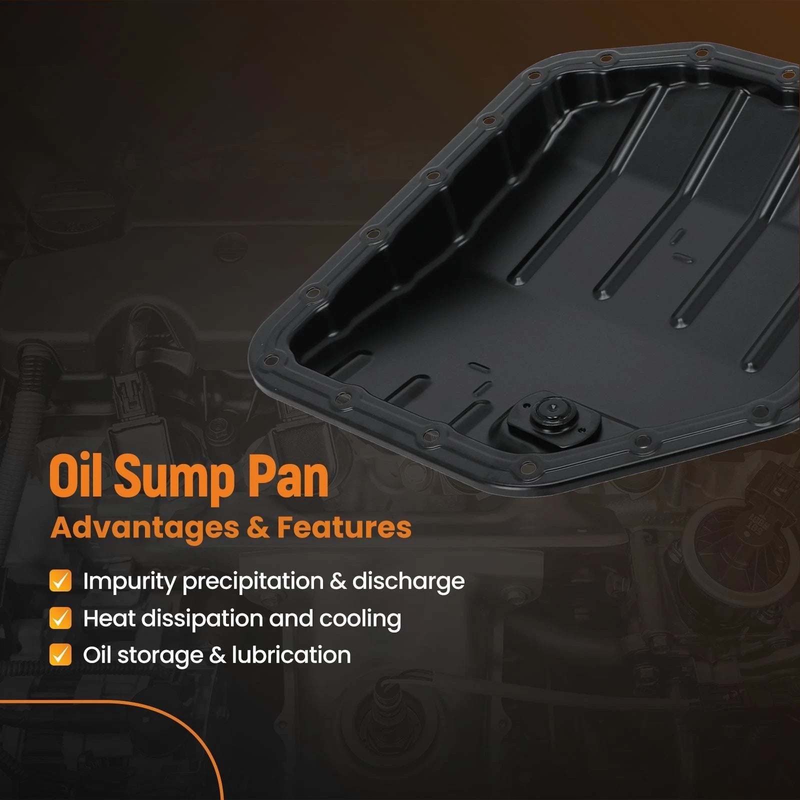 Transmission Oil Pan for Toyota Celica Corolla 1.8L (2000–2017) 265-847 Steel