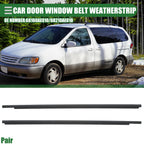 Set of 2 Front Left Right Door Window Belt Weatherstrip for Toyota Sienna (2004–2010)