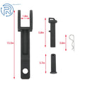 Tow Hook with Pull Pin & Frame Pin for Kenworth T170, Peterbilt 384-387 (2005–2023)