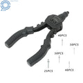 1/4 Pop Rivet Gun Kit for Multi-purpose Use (200 Rivets, 5 Heads)