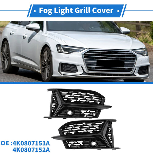 1 Pair Fog Light Grills for Audi A6 (2005–2011) No. 4K0807151A