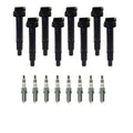 Set of 8 Ignition Coils & NGK Iridium Spark Plugs for Lexus GX460, LX570, Tundra (2007–2021)