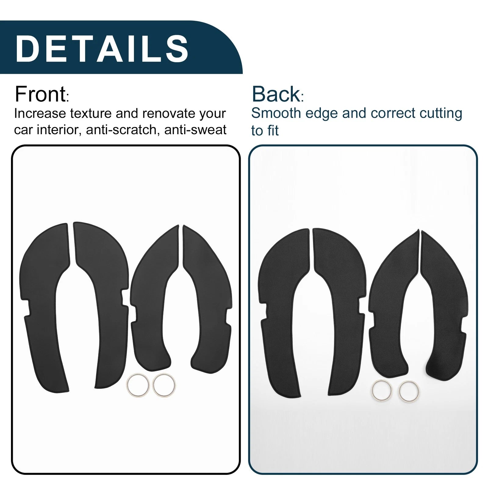Set of 1 Car Door Leather Anti Kick Pad Sticker for Mercedes-Benz CL Class 