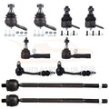 Set of 10 Front Ball Joints Tie Rods Sway Bar Links for Dodge Dakota (2000–2004)