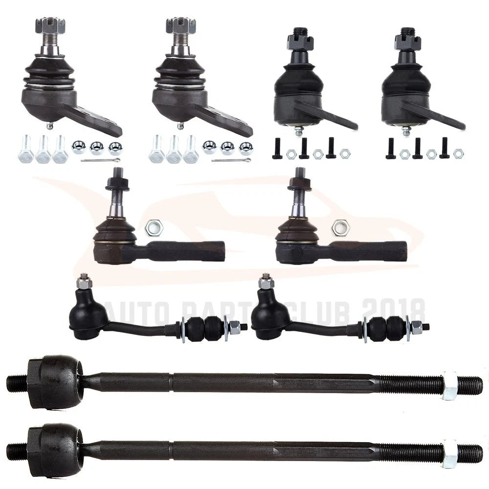 Set of 10 Front Ball Joints Tie Rods Sway Bar Links for Dodge Dakota (2000–2004)